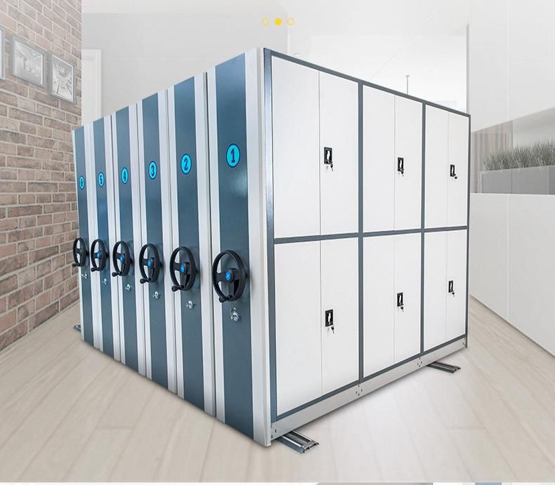 Library Mobile Shelving Gondola System MID East File Compactor High Density Cabinet