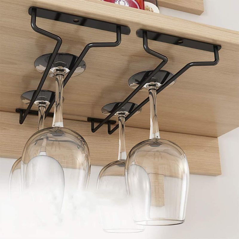 Wine Glass Rack Under Cabinet Holder Steel Stemware Rack