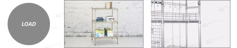 Kitchen 4 Tier Perforated Shelving Metal Steel Adjusting Storage Rack