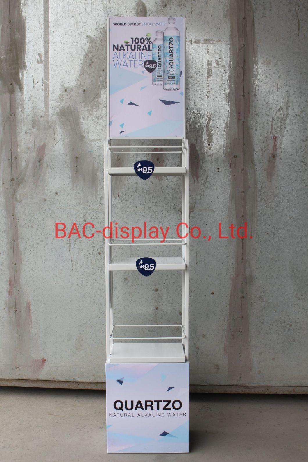 Metal Advertising Display Rack for Water Bottle