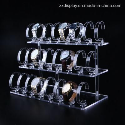 3 Tier Acrylic Watch Retail Display Rack for Store Use