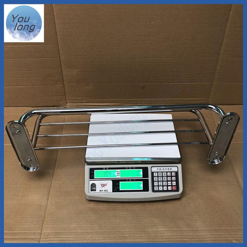 Stainless Steel Chrome Bathroom Lavatory Towel Rack Towel Shelf with Towel Bar
