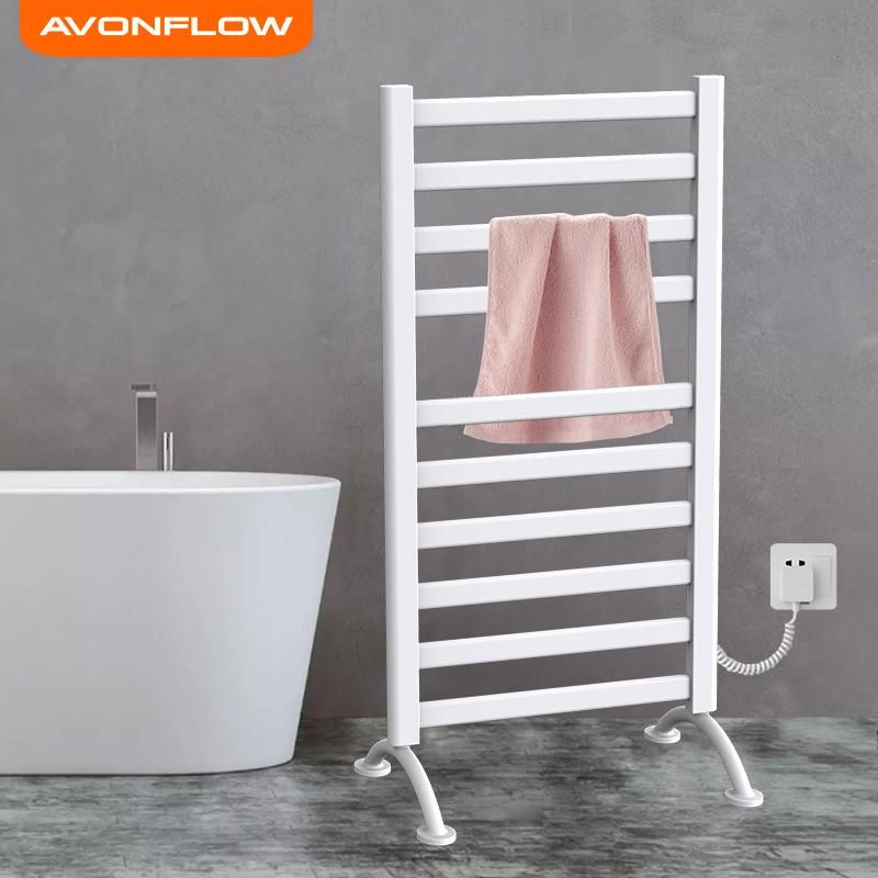 Avonflow Bathroom Heated Towel Rack Towel Warmer for Home White