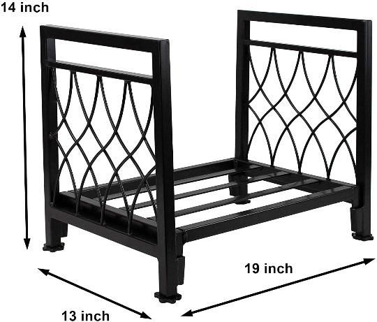 Very Easy to Assemble Classic Metal Pattern Design Firewood Rack