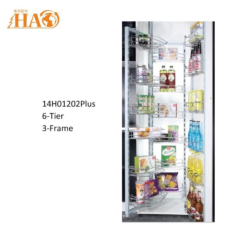 Kitchen Storage Rack Stainless Steel Pantry Rack with 6 Tiers