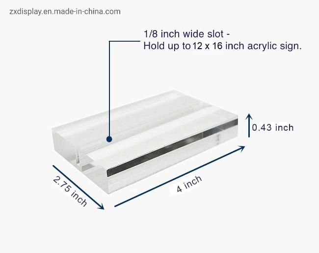 Clear Acrylic Sheet Wedding Sign Holder Table Numbers Display Stand
