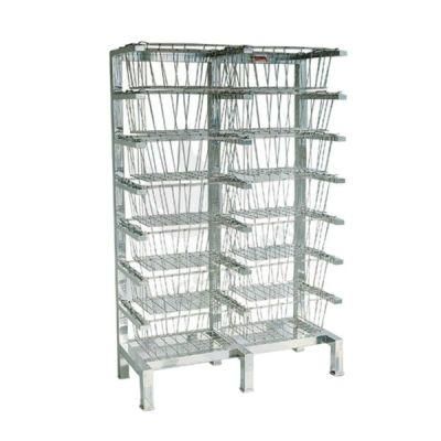 Bt-Gr003 Cheap Stainless Steel Goods Rack with Shelves Basket Goods Storage Rack Price