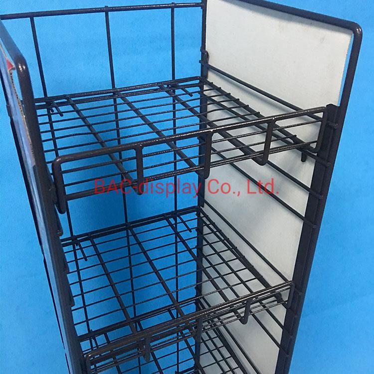 Metal Wire Rack for Book Paper Loading on Table