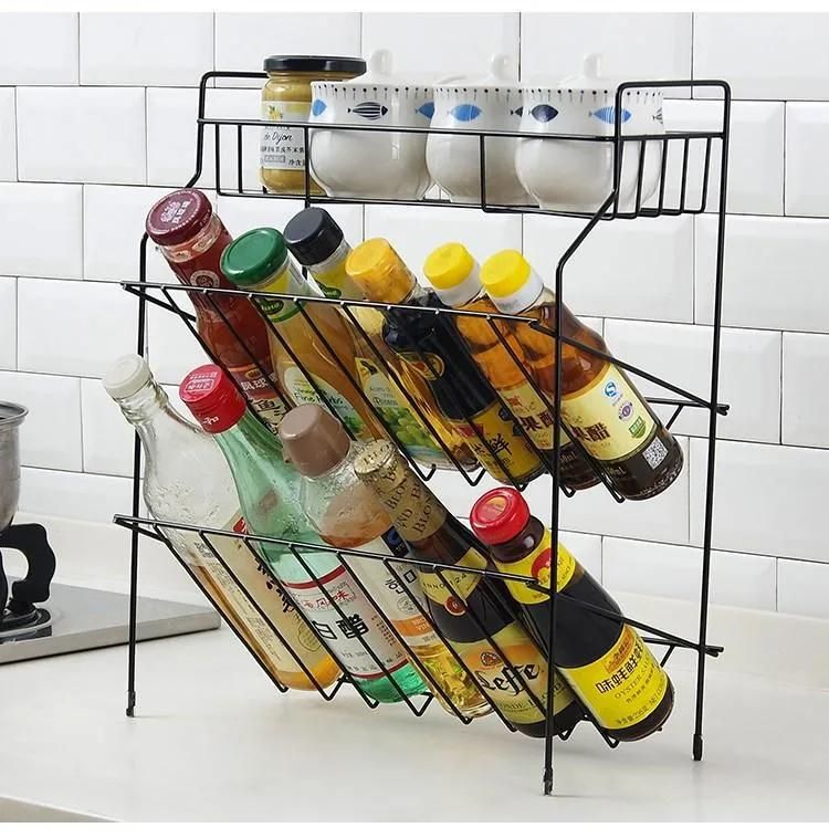 Popular 3 Tier Free Standing Metal Kitchen Storage Rack