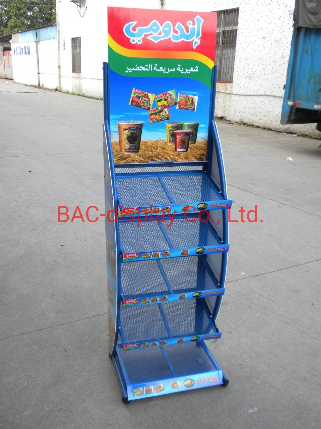 Retail Snack Shelf Supermarket Food Display Rack, Food Metal Display Rack