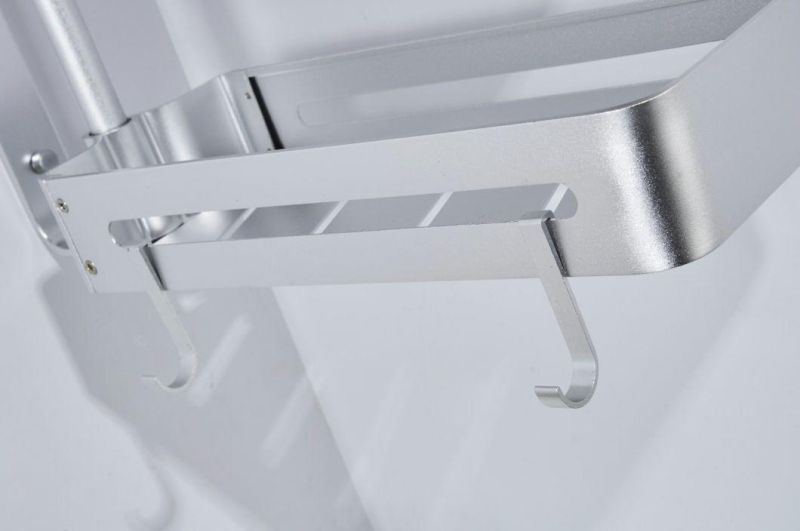 High Quality Aluminum Stainless Steel Metal Triple Folding Storage Bathroom/Kitchen Rack Shelves