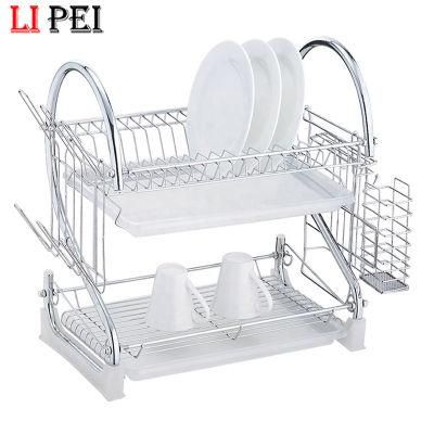 Easy DIY Adjustable Stainless Steel Stand Storage Shelf Over Sink Dish Drying Kitchen Rack