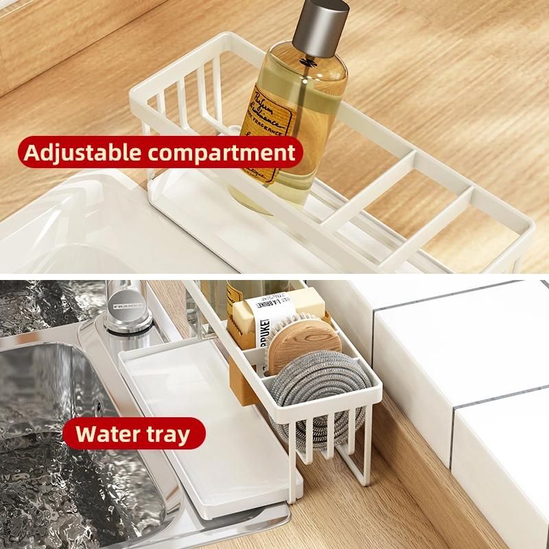 Sponge Holder Iron Drain Storage Rack Cleaning Sink Countertop Rack