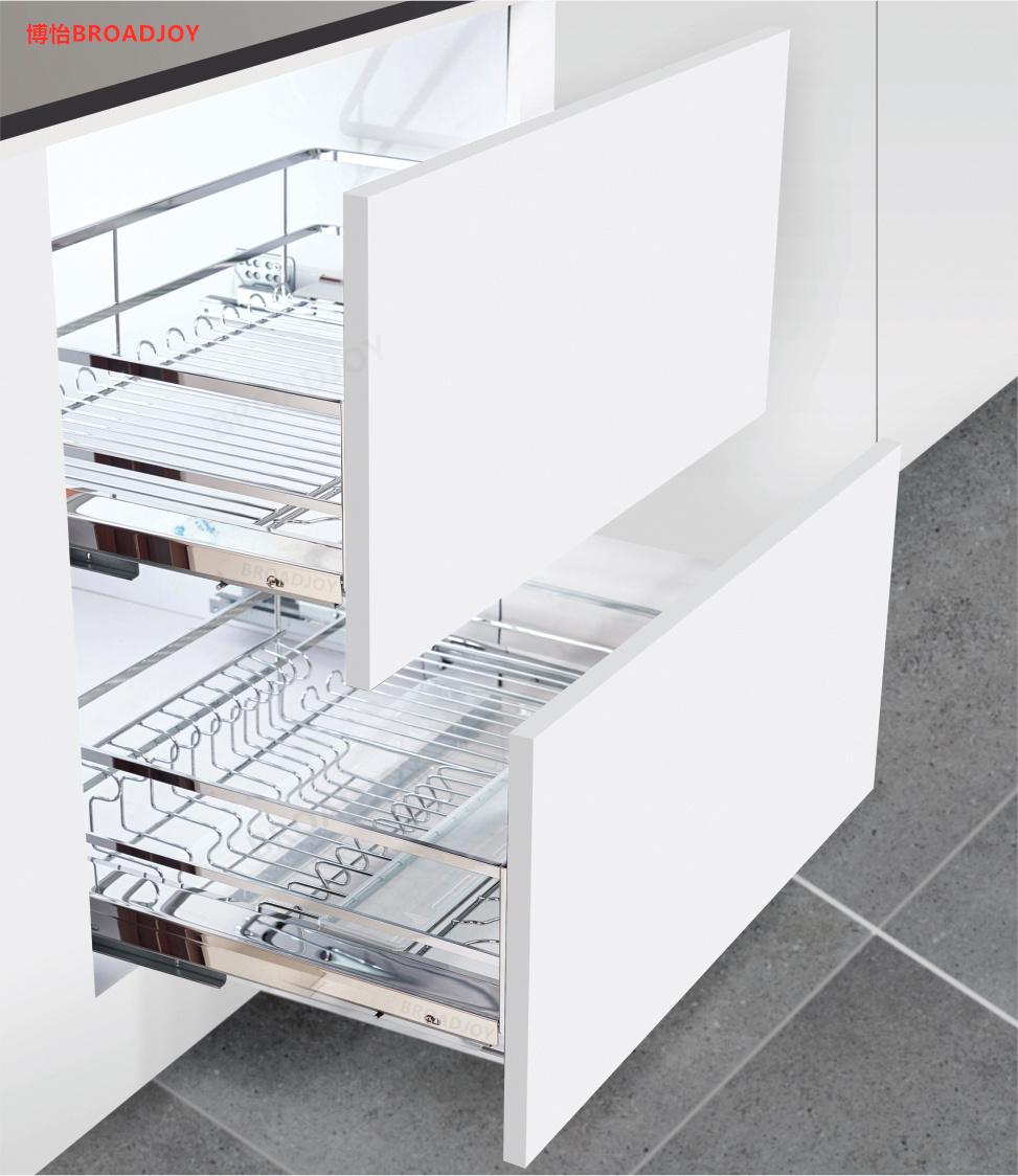 Kitchen Rack Storage Shelf Store Kitchen Cabinet Hardware Fitting Flat Basket Utensil Shelf Rack