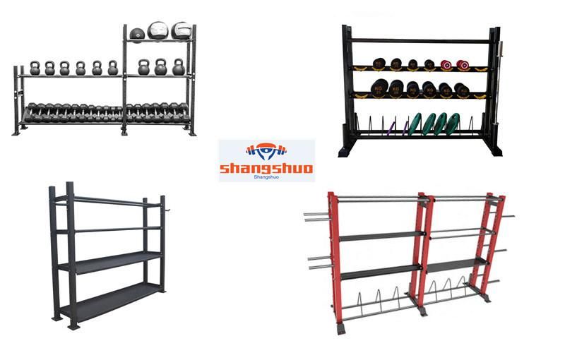 Multi Function Gym Equipment Kettlebell Rack, Dumbbell Rack, Weight Plate Storage Rack