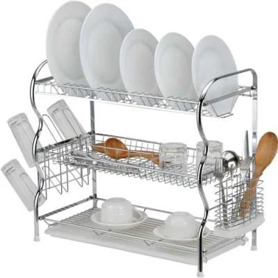 Counter Cabinet Storage Holders Wooden Kitchen Drainer Dishes Drying Rack Over The Sink