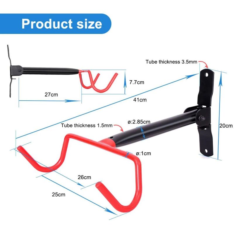 Universal Horizontal Bicycle Wall Hanging Hook Wall Mounted Bike Rack Bicycle Storage Rack