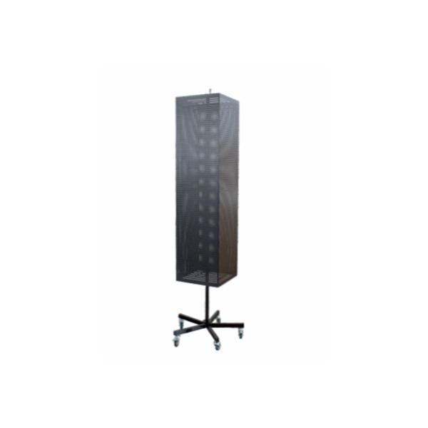 Three-Side Perforated Back Panel Display Stand with Five Wheels