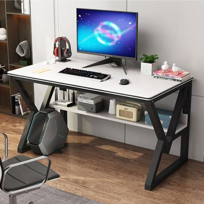 Computer Desktop Table Home Gaming Table Bedroom Simple Double-Layer Small Apartment Light Luxury Shelf Office All-in-One Table