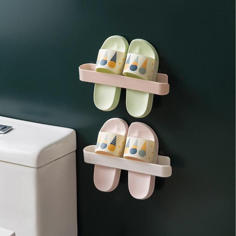 Creative Wall Mounted Type Towel Hanger, Slipper Hanger Cloth Shelf Plastic Film Organizer, Bathroom Towel Rack, Hanging Towel Holders Racks Esg1217