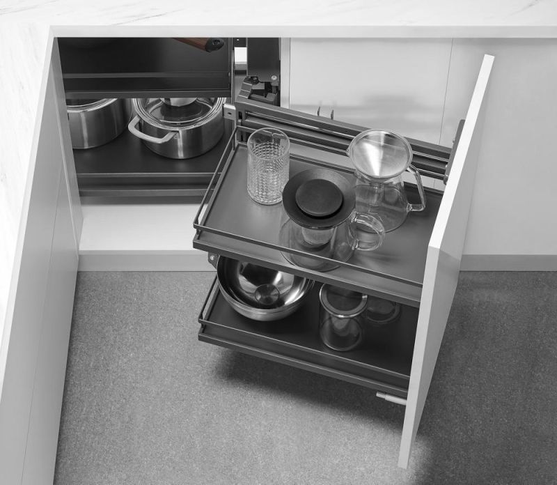 Magic Corner Base Cabinet Pull out Storage Rack