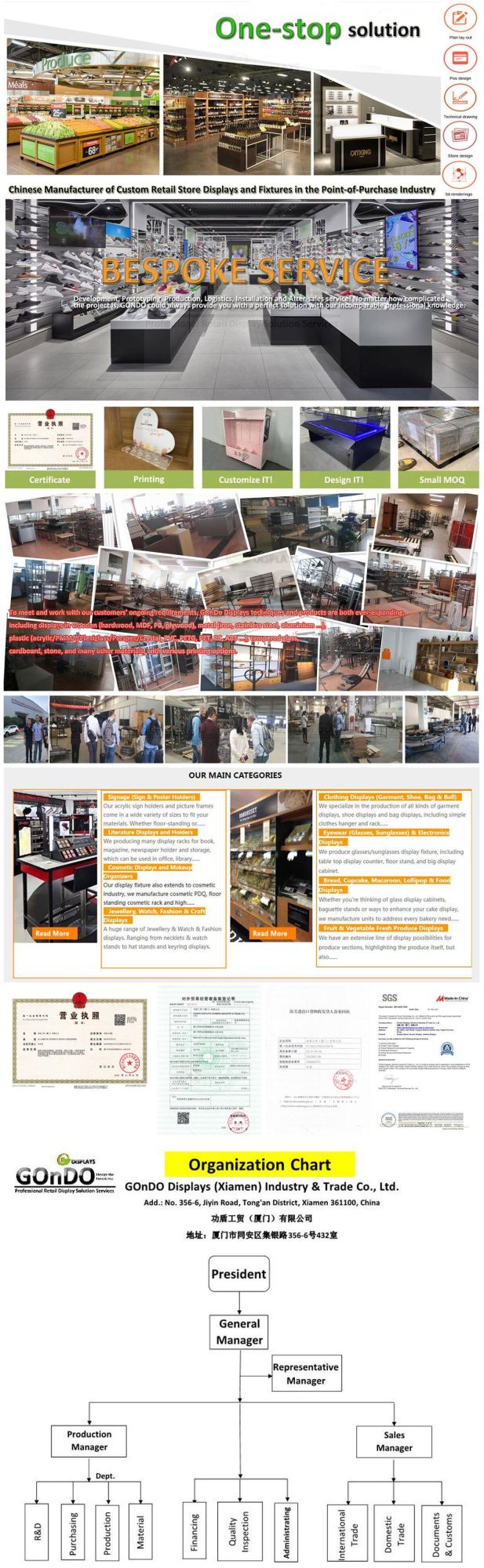 Wholesale Heavy Duty Adjustable Steel Wire Supermarket Equipment Gondola Shelving Dish Umbrellas Storage Counter Floor Display Metal Rack Holder Warehouse