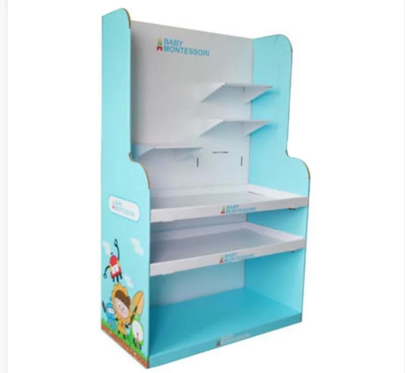 Cardboard Display Stand, Cardboard Floor Display Rack, Corrugated Cardboard Paper Display Stand