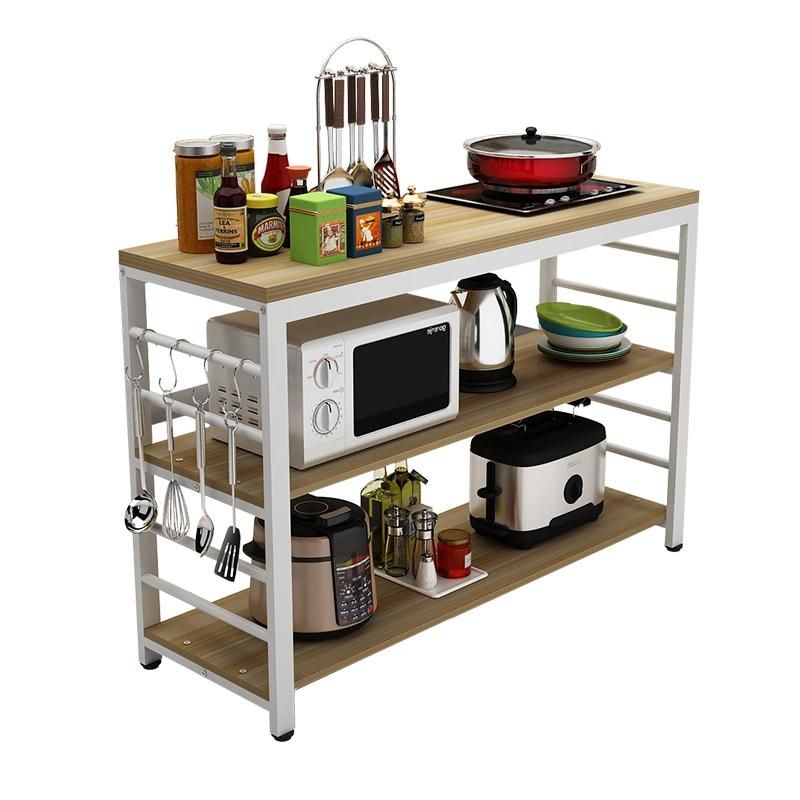 Household Kitchen Table Kitchen Counter Storage Desk Long Table Microwave Oven Rack Oven Rack Floor Multiple Floors