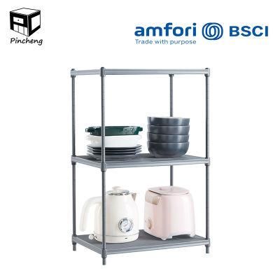 3 Layers Shelving Steel Storage Rack Home Organising Shelf panel Adjustable