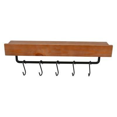 Walnut Color Modern Floating Wall Ledge Shelf for Books Pictures and Frames 17 Inch