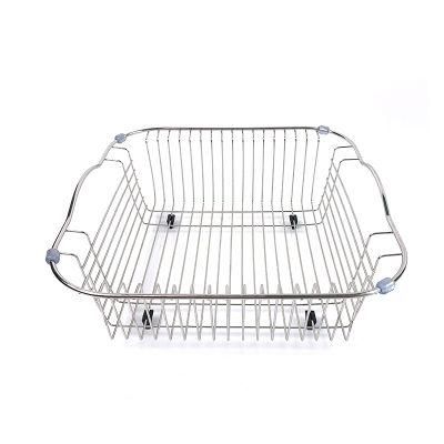 Kitchen Sink Drain Wire Mesh Basket Stainless Steel Dish Fruit Vegetable Storage Rack