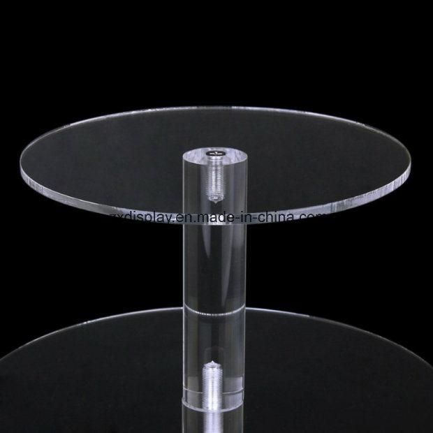 Tabletop 3 Layer Round Acrylic Bread Dessert Display Stand for Party