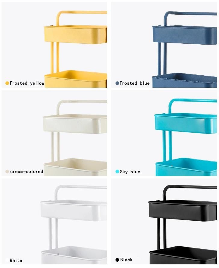 Qianxishelving Unit on 4′′ Wheel Casters Metal Organizer Trolley Rack Bookshelf