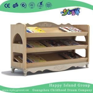 High Quality Wooden Magazine Rack School Bookshelves (HJ-4706)