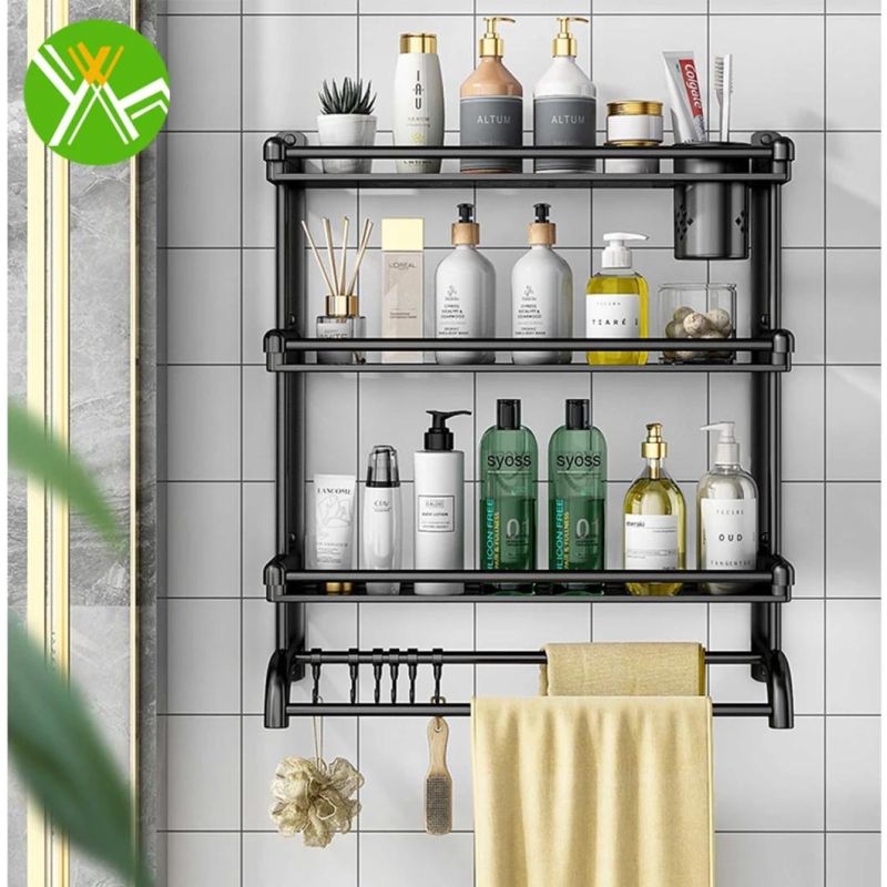 Creative Bathroom Shelf Rack Simple Luxury Metal Bathroom Racks for Bathroom Decoration