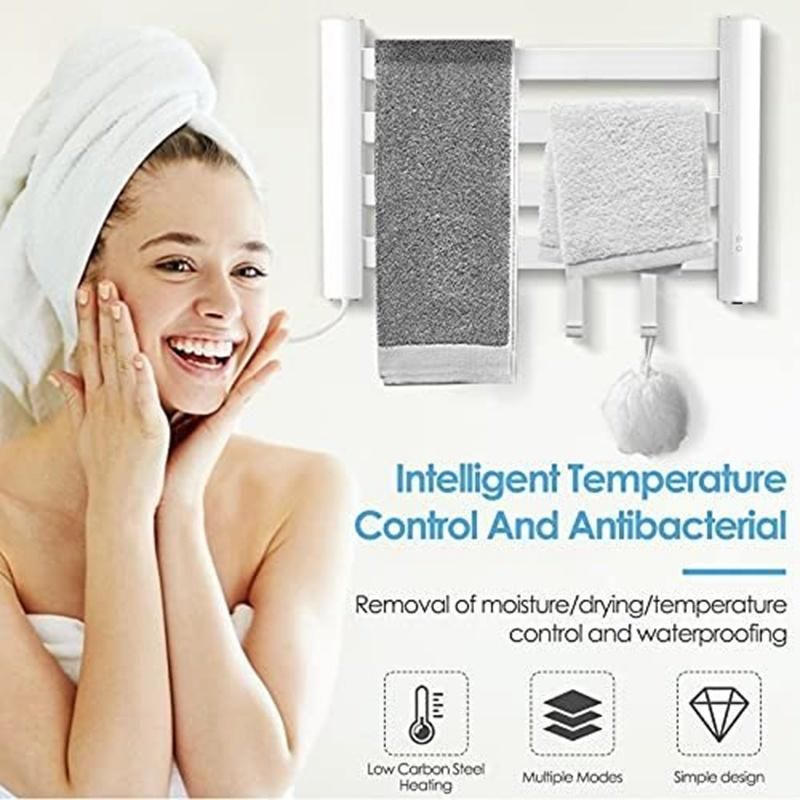 Square Tube SUS 304 Towel Rack Towel Heater WiFi Control Tuya APP Towel Racks