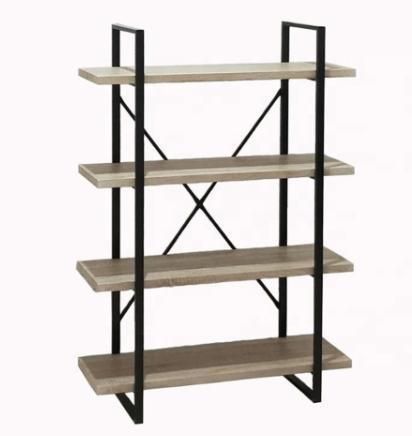 Modern Storage Rack 4 Tier Bookshelf Commerical Use Bookcase
