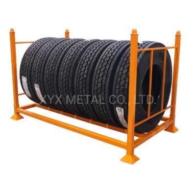 Stacking and Foldable TBR Tire Storage Garage Metal Tyre Rack