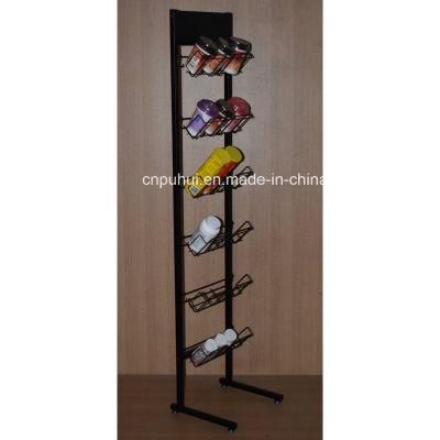 Free Standing Wire Frame Holder Retail Metal Food Snacks Display Rack (PHY1067F)