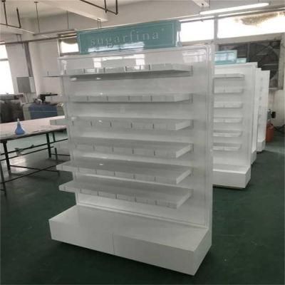 Powder Coating Wall Retail Gondola Shelving Single Sided Metal Display Rack