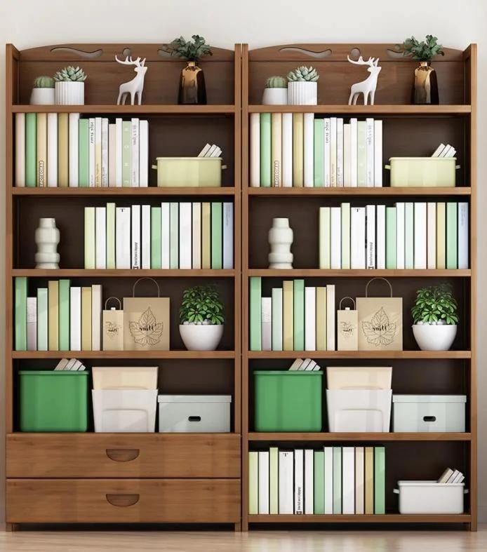 Shelf Floor Solid Wood Children′ S Simple Bookcase