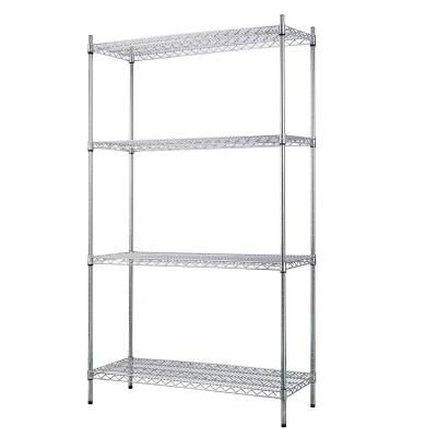 Epoxy Coating and Chrome Plated Layers Mobile Metal Wire Shelving