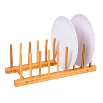 Bamboo Storage Holder Kitchen Shelf Kitchen Organization Dish Rack