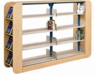 Wooden Children Library Bookshelf with Side Rack