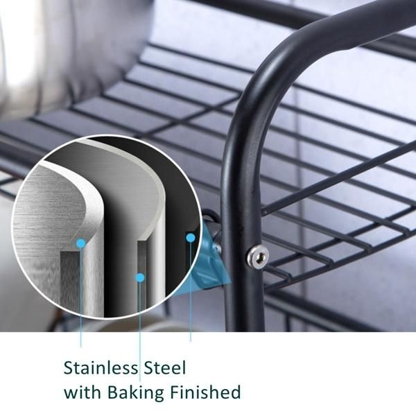 Over Sink Dish Drying Rack Kitchen Storage Organizer Stainless Steel Shelf