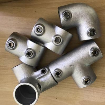 Galvanized Malleable Iron 48.3mm Long Tee Key Clamp Pipe Fittings for Scaffolding