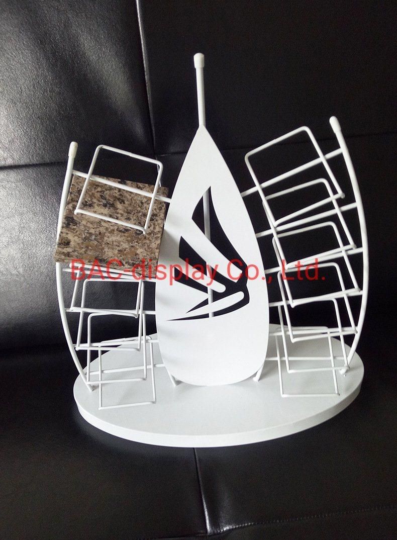 Metal Floor Quartz Stone Display Rack for Ceramic Tile with 7 Shelves