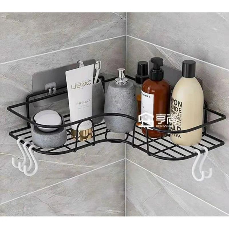 Reach Certified Double Layers Hotel Shower Storage Organizer Shower Caddy No Drilling Bathroom Shower Shelves Decorative