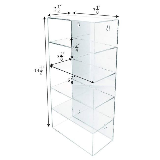 5 Layers Acrylic Wall Mounted Toy Model and Sunglasses Display Shelf