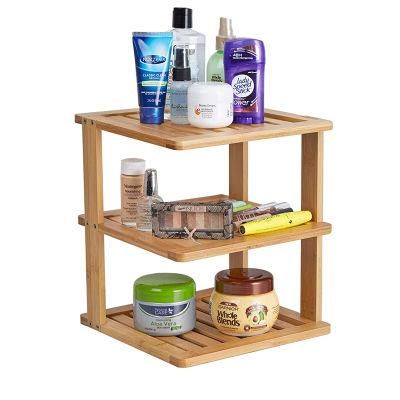 Bamboo Bathroom Organizer Spice Storage Shelf